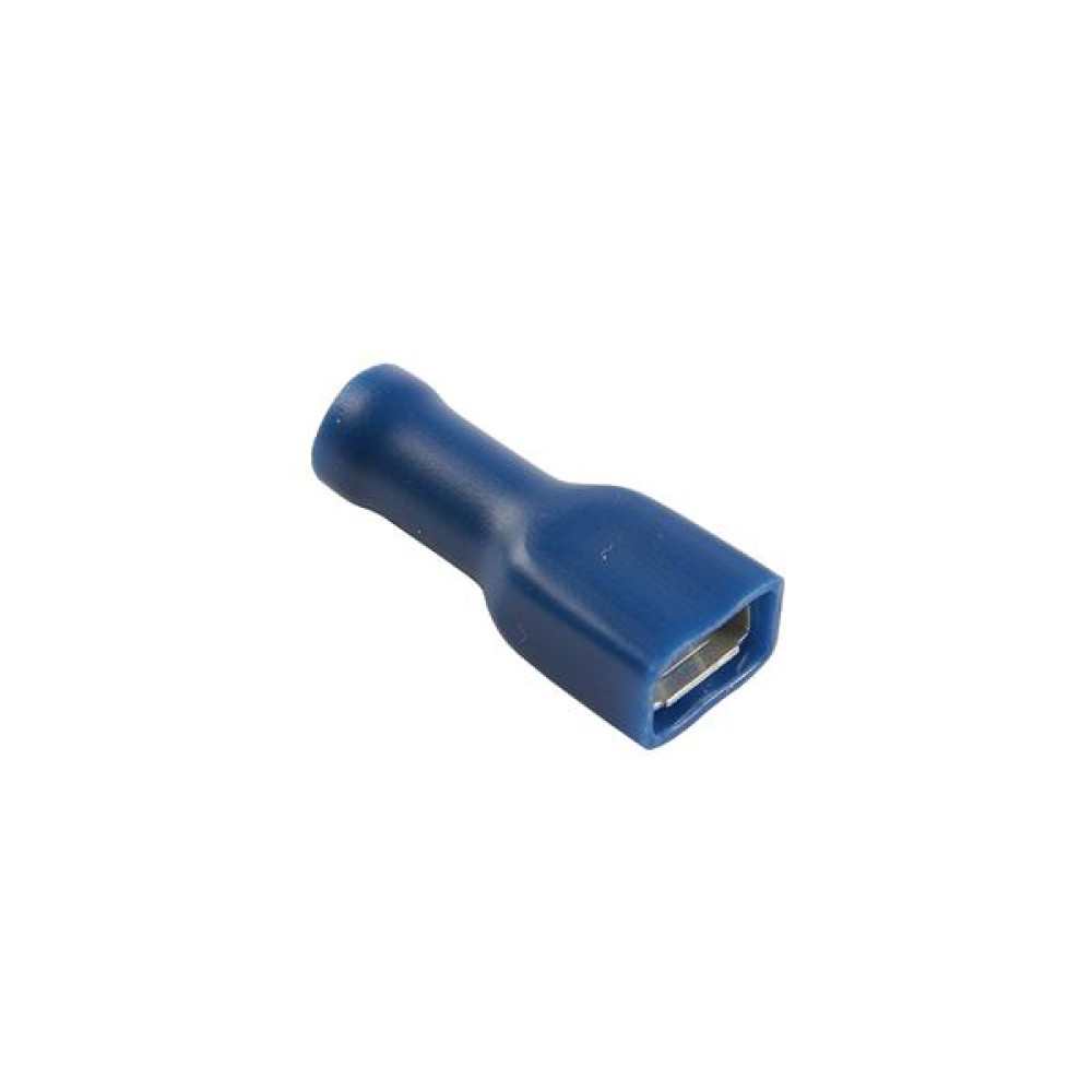 Flatstifthylsa helisolerad 6,3mm blå 100 packFörbrukningsmaterial: Kabelskor, buntband mm.
