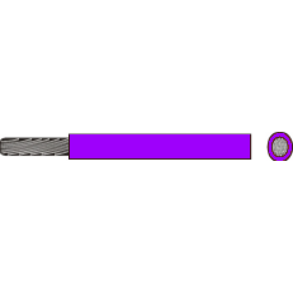 Kabel, 2.5 violett 100 mRKUB enkelledare