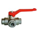 Kulventil, trevägs 1 1/2"