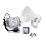 Signalhorn med mistlur, mikrofon och VHF-ingång, 12-20m, 12V