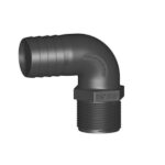 Slangnippel Trudesign 90°, utv. 1¼" x 38 mm slang