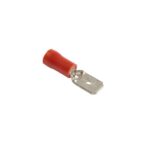 Flatstift 6,3mm röd 100 pack