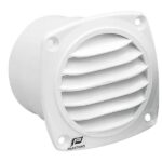 Ventilgaller vit plast 92x92mm för slang Ø 75mm