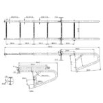 Bryggstege 6 steg RF 304 teleskop 88-200cm bredd 40cm