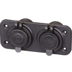 Panel 12 V med dubbel usb(1 och 2,1amp) och cigarettkontakt IP65