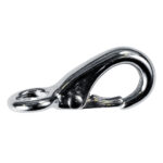 Karbinhake med ögla mässing 97 mm