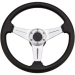 Sportratt svart med alu, Ø38 mm, med 3/4" std. nav