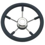 Stålratt och svart ring Ø32 cm