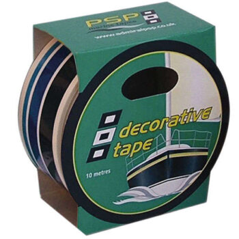 Psp go-fast skrovtejp 3x blå ränder 21 mm x 10 m