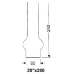 DHR Lampglas 65 x 280 mm