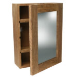 Roca toalettskåp teak med spegeldörr