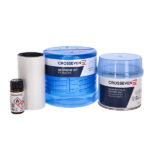 Reparations kit neopren/hypalon 125ml 2-komponent 40 x 9cm vit duk