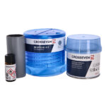 Reparations kit neopren/hypalon 125ml 2-komponent 40 x 9cm ljusgrå duk